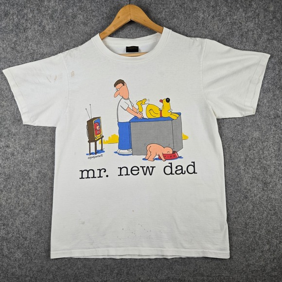 Changes Other - Vintage Mr New Dad T Shirt Mens Large White Jim Benton Cartoon 1992 Chnages 90s
